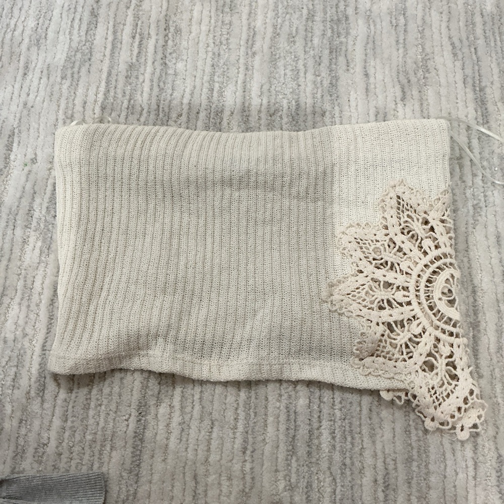 Zara Cream crochet tube top